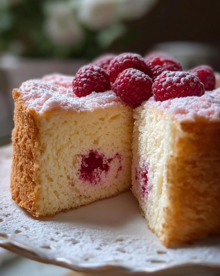 Raspberry Angel Food Cake