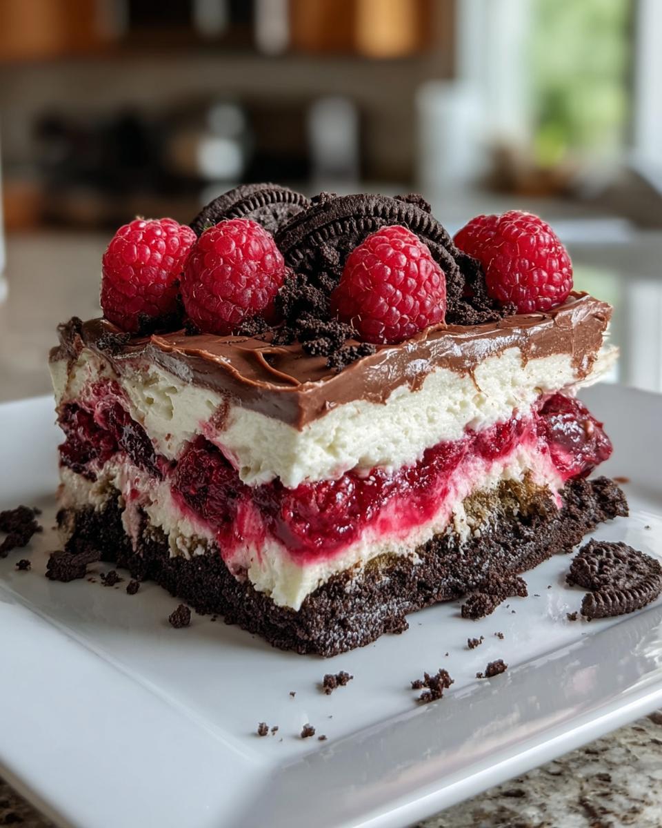Raspberry Chocolate Lasagna Dessert - Detail 1