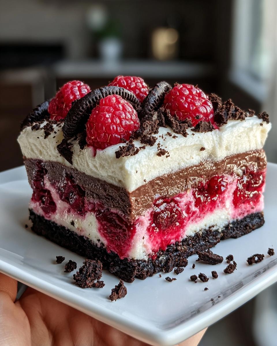 Raspberry Chocolate Lasagna Dessert - Detail 2