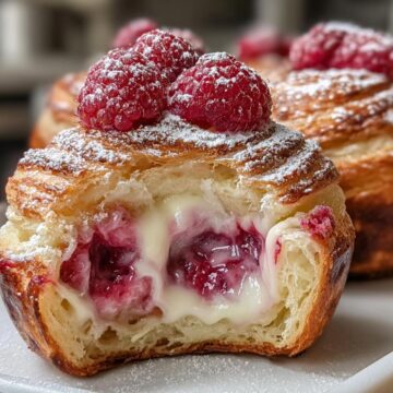 Raspberry Cream Cheese Cruffins