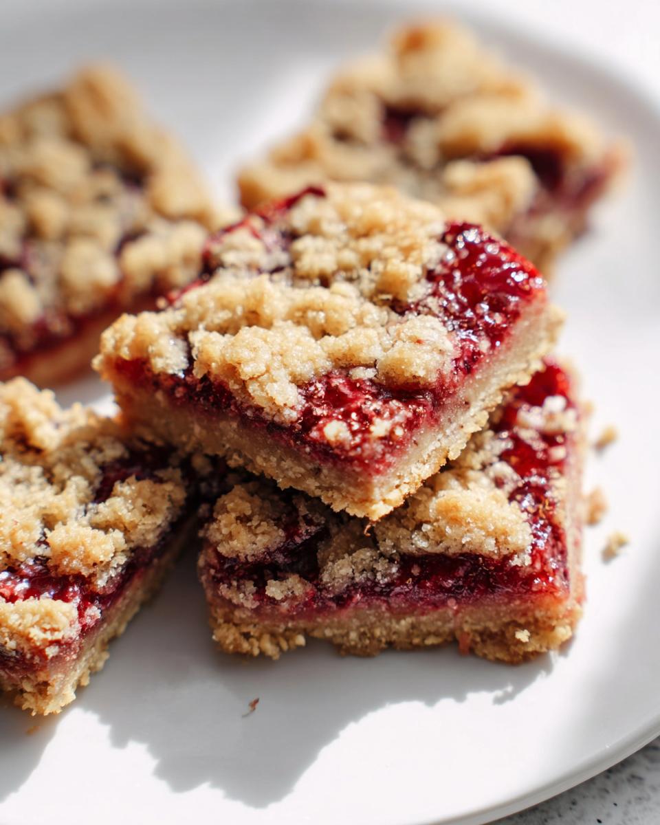 Raspberry Oatmeal Crumble Bars - Detail 1