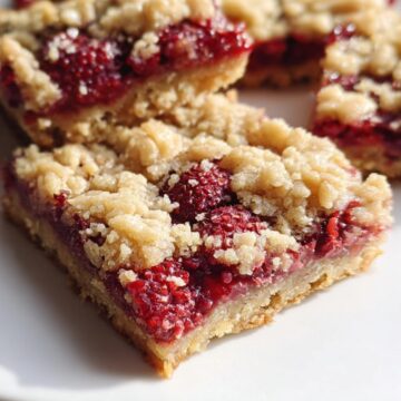 Raspberry Oatmeal Crumble Bars
