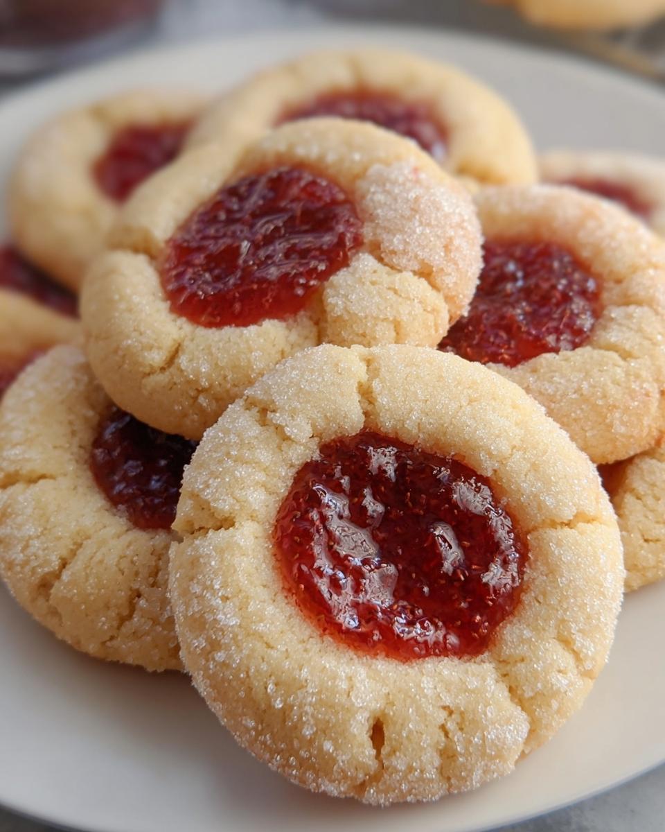 Raspberry Thumbprint Cookies - Detail 1