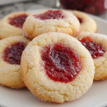 Raspberry Thumbprint Cookies