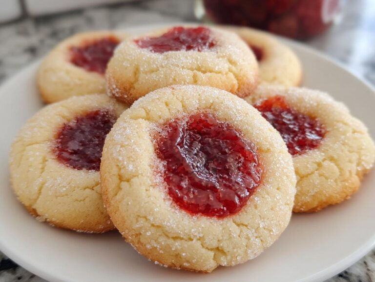 Raspberry Thumbprint Cookies