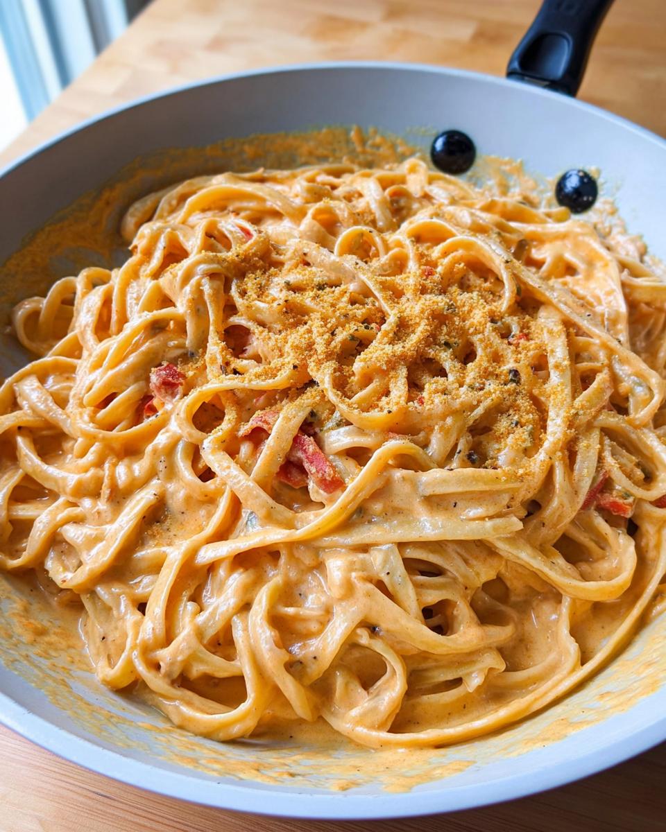 Red Pepper Alfredo Pasta - Detail 1