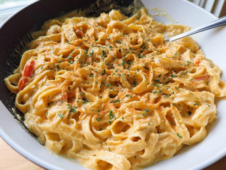 Red Pepper Alfredo Pasta