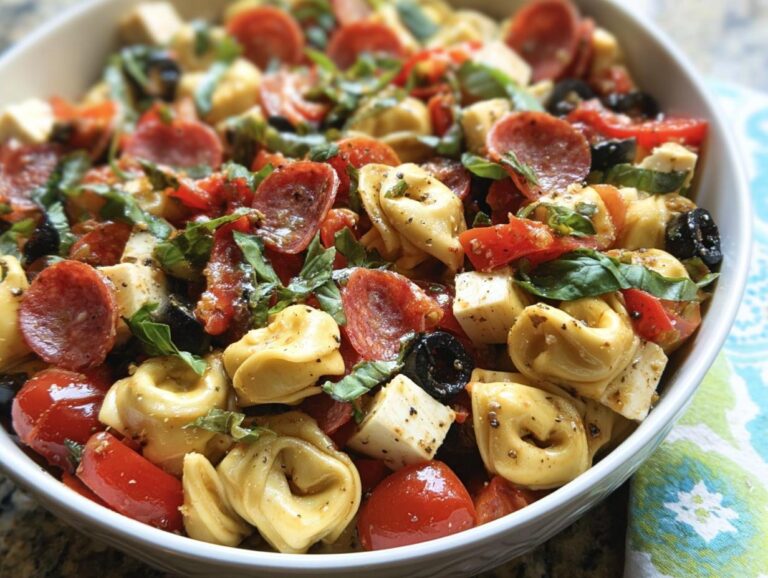 Red Pepper And Parmesan Tortellini Salad