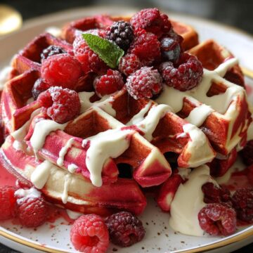 Red Velvet Marble Waffles