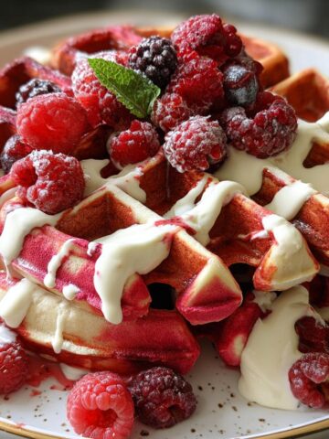 Red Velvet Marble Waffles
