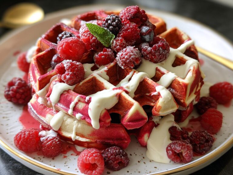 Red Velvet Marble Waffles