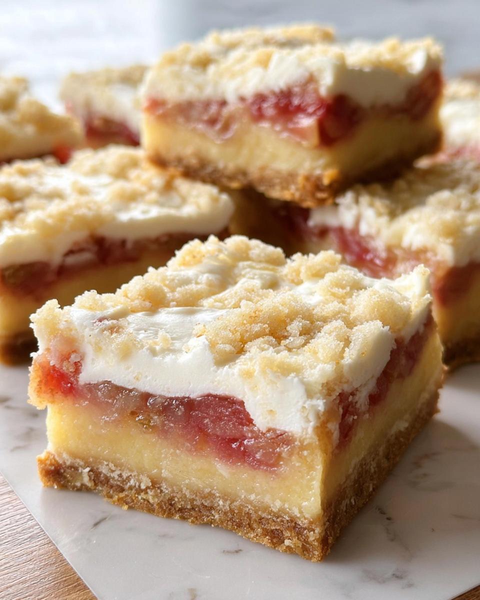 Rhubarb Custard Bars - Detail 1