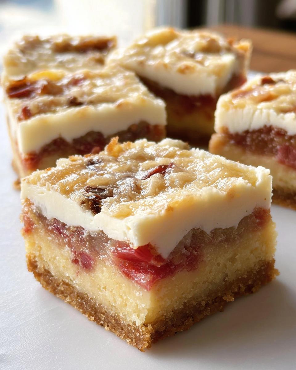 Rhubarb Custard Bars - Detail 2