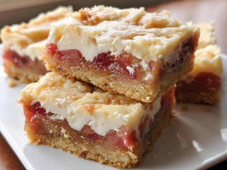Rhubarb Custard Bars