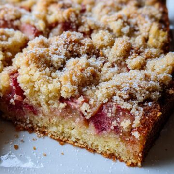 Rhubarb Snacking Cake