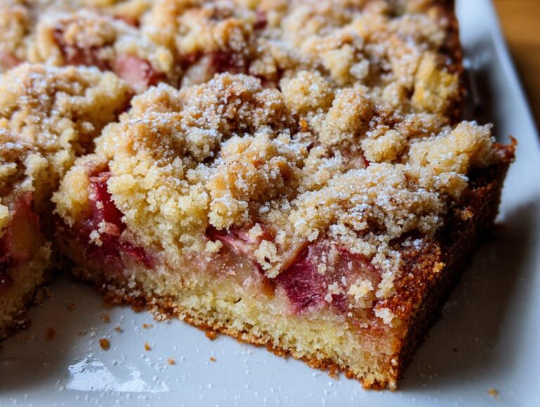 Rhubarb Snacking Cake