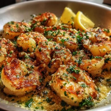 Ruth's Chris Garlic Parmesan Shrimp Skillet