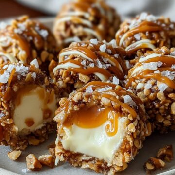 Salted Caramel Pretzel Cheesecake Balls