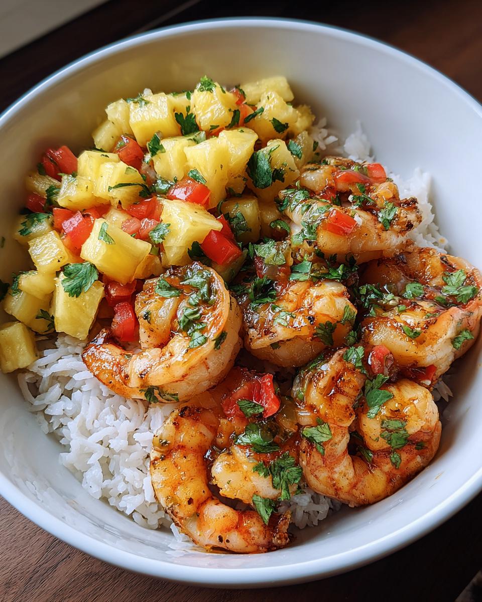 Shrimp & Rice Bowl W/ Pineapple Salsa - Detail 1