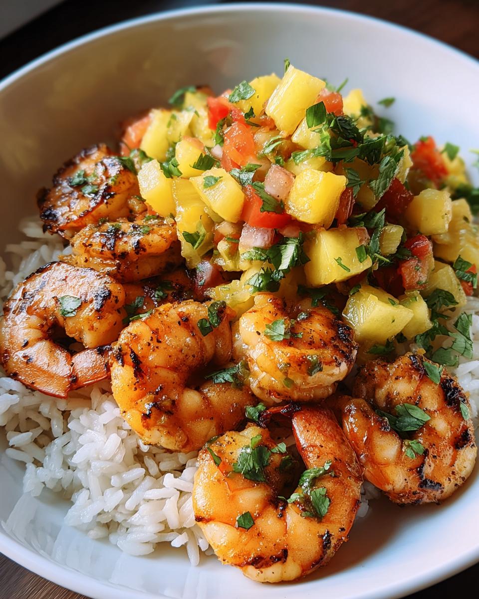Shrimp & Rice Bowl W/ Pineapple Salsa - Detail 2