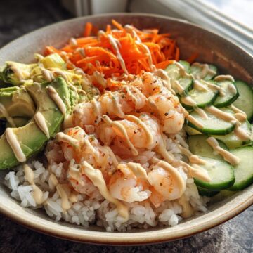 Shrimp Rice Bowls With Spicy Mayo