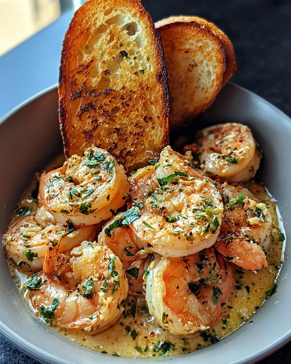 Shrimp Scampi Bowls With Garlic Bread - Detail 1