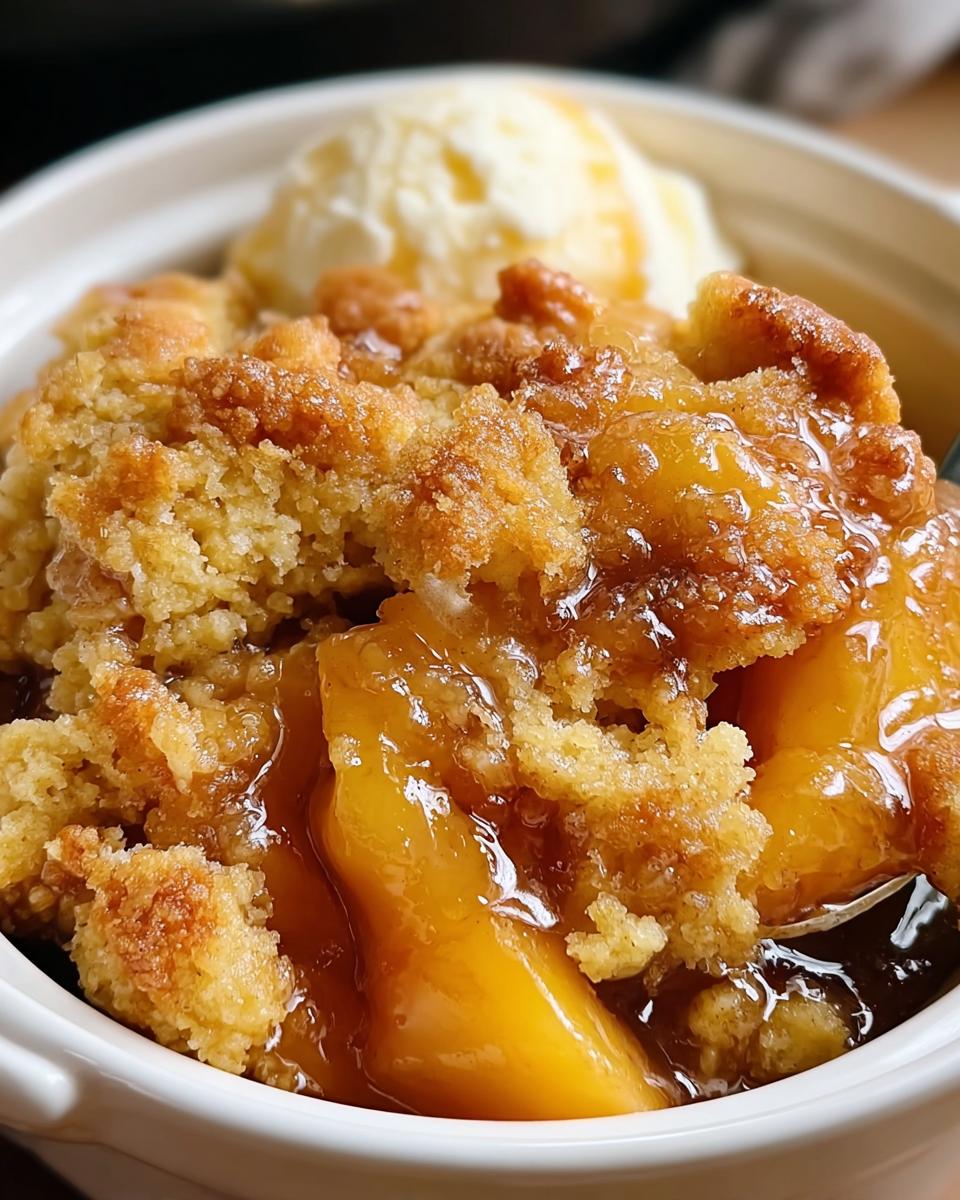 Slow Cooker Peach Cobbler - Detail 1