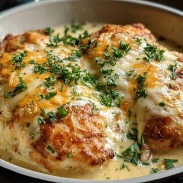 Smothered Cheesy Sour Cream Chicken