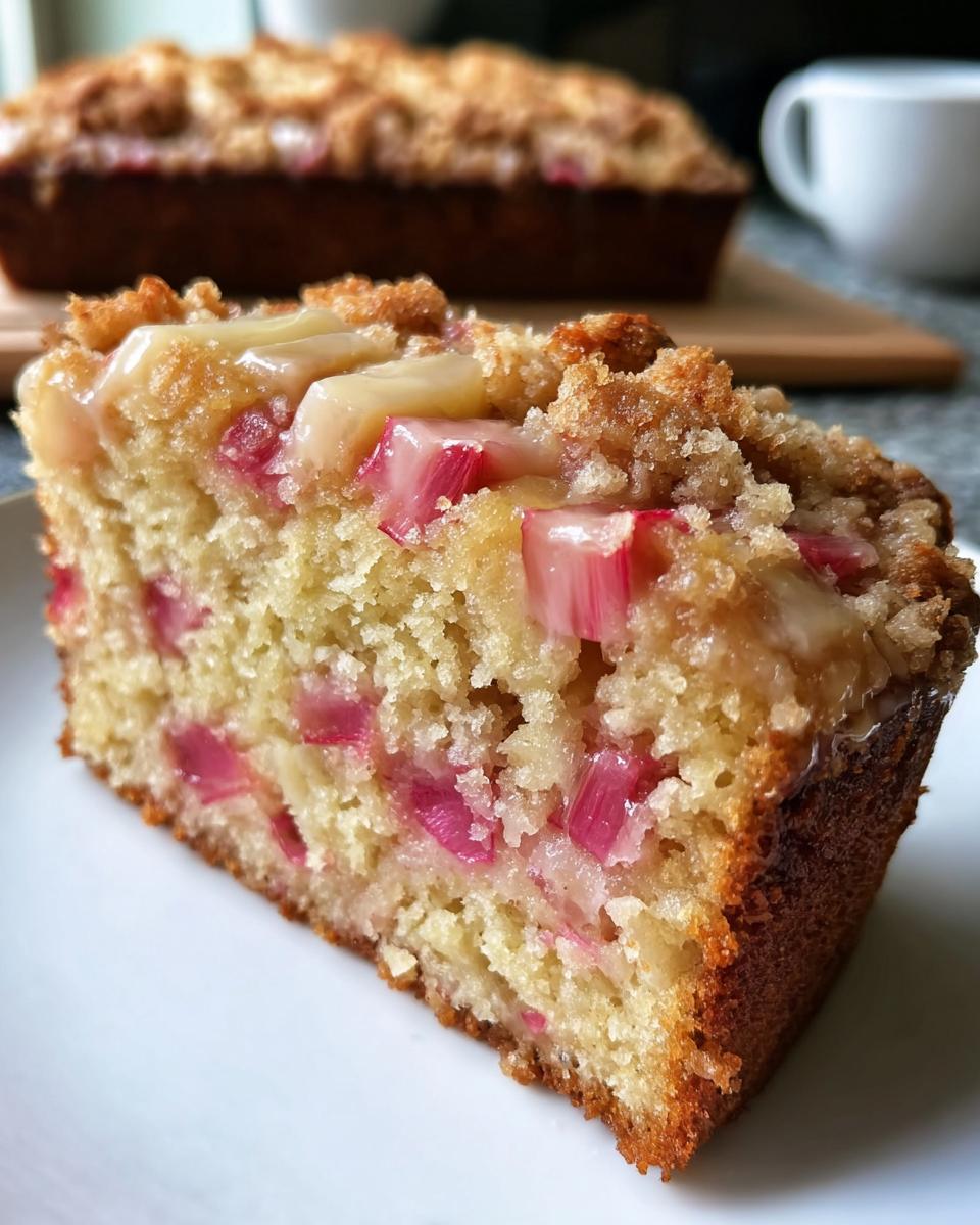 Sour Cream Rhubarb Coffee Cake - Detail 2
