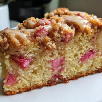 Sour Cream Rhubarb Coffee Cake