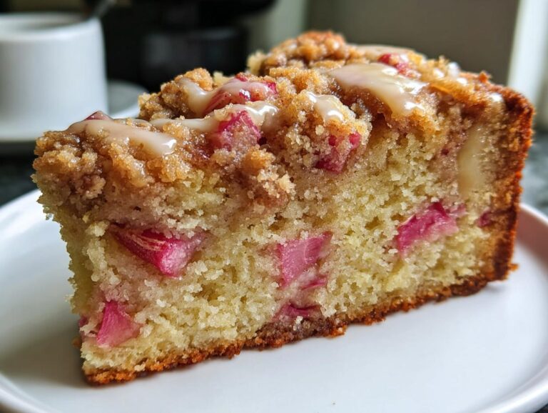 Sour Cream Rhubarb Coffee Cake