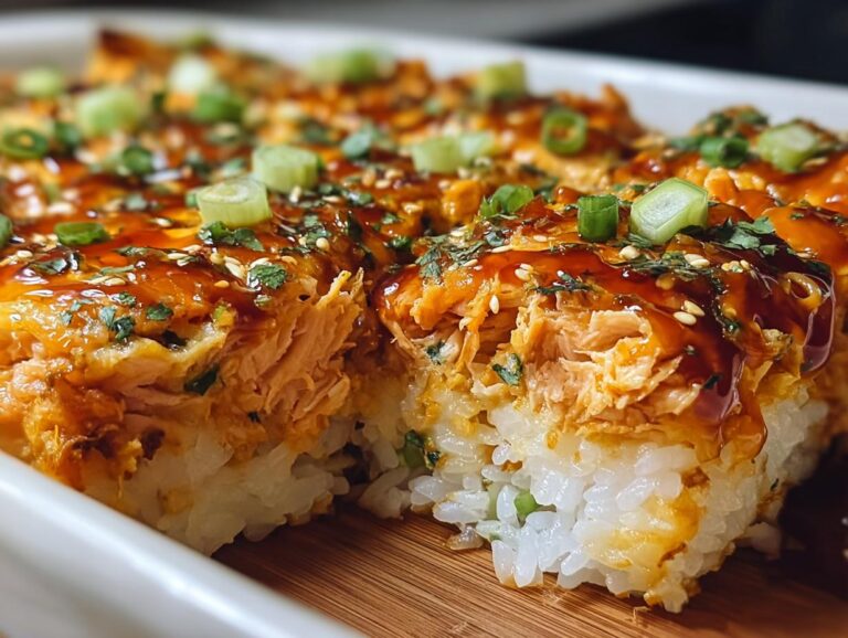 Spicy Salmon Sushi Bake