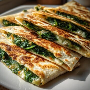 Spinach And Feta Quesadillas