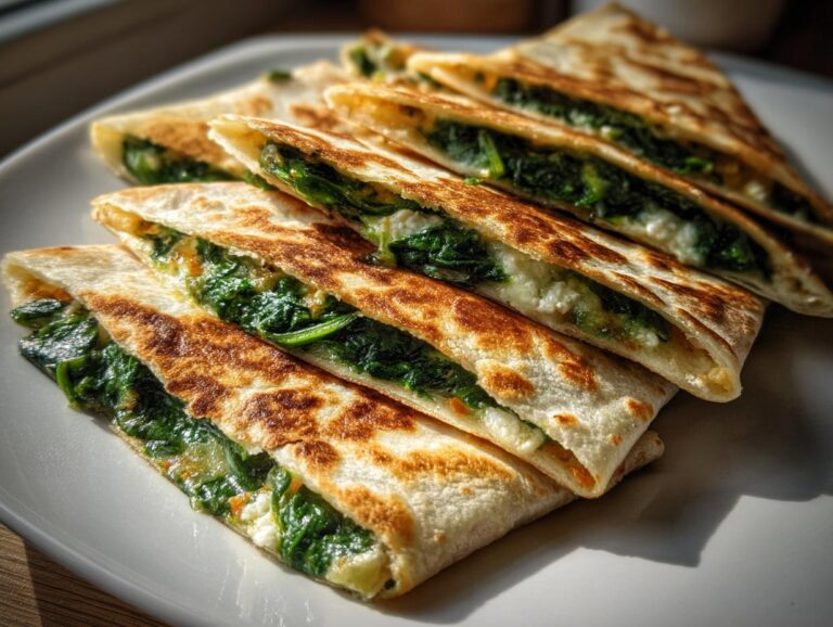 Spinach And Feta Quesadillas
