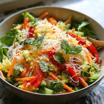 Spring Roll Salad With Spicy Ginger Dressing