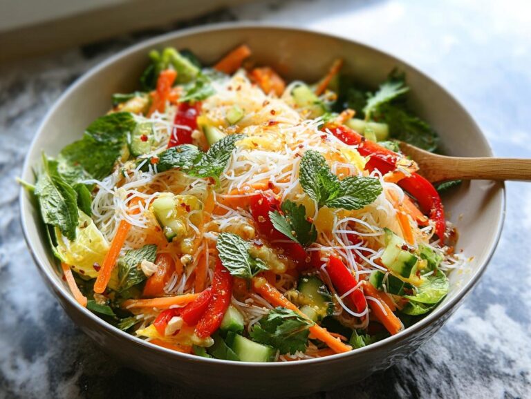 Spring Roll Salad With Spicy Ginger Dressing