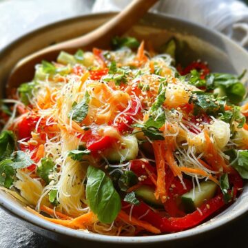 Spring Roll Salad With Spicy Ginger Dressing