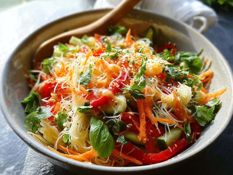 Spring Roll Salad With Spicy Ginger Dressing
