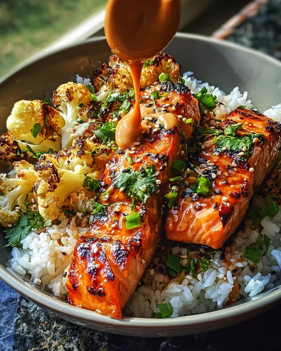 Sriracha Honey Salmon Bowls - Detail 1
