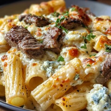 Steak &Amp; Blue Cheese Rigatoni Bake