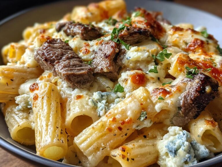 Steak &Amp; Blue Cheese Rigatoni Bake