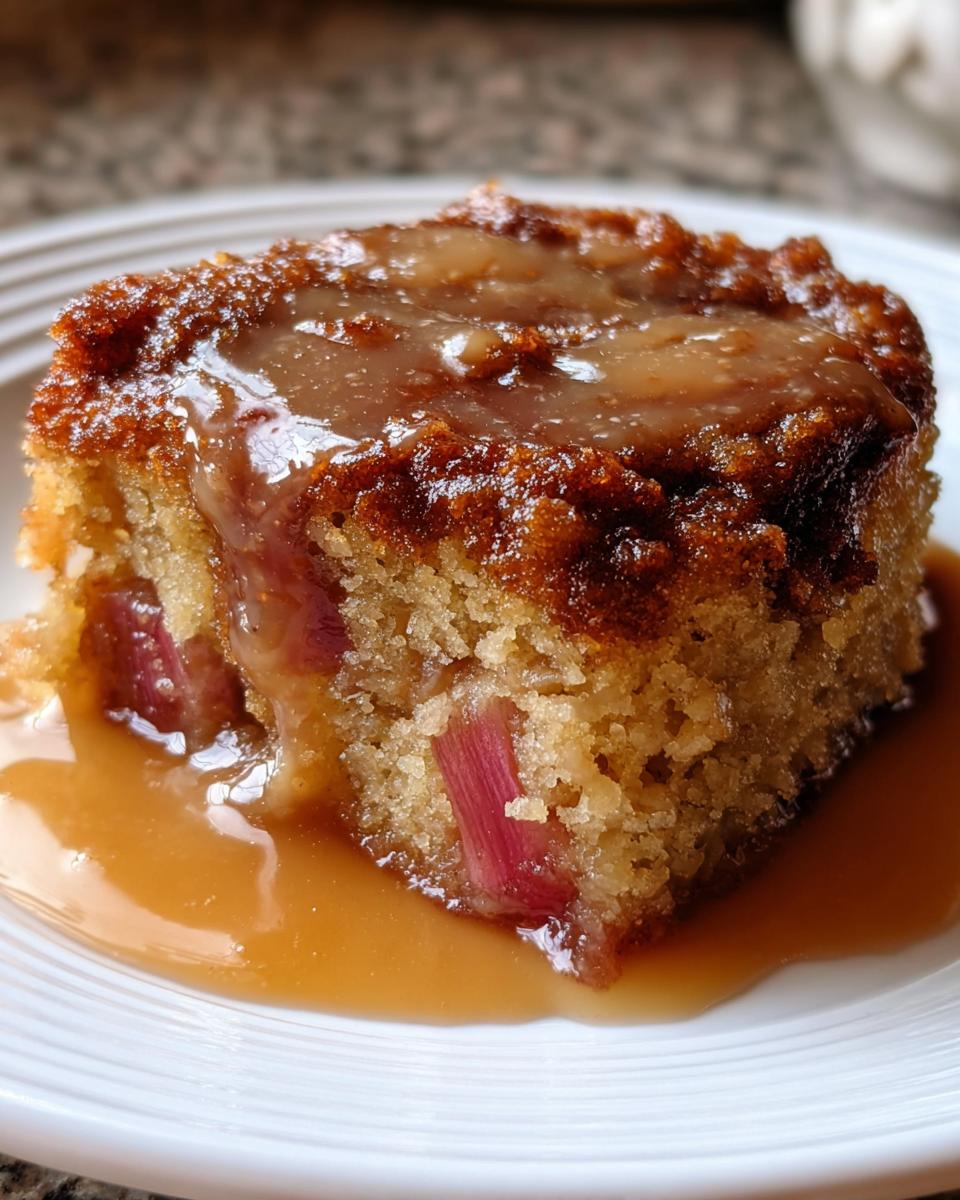 Sticky Rhubarb Pudding - Detail 1