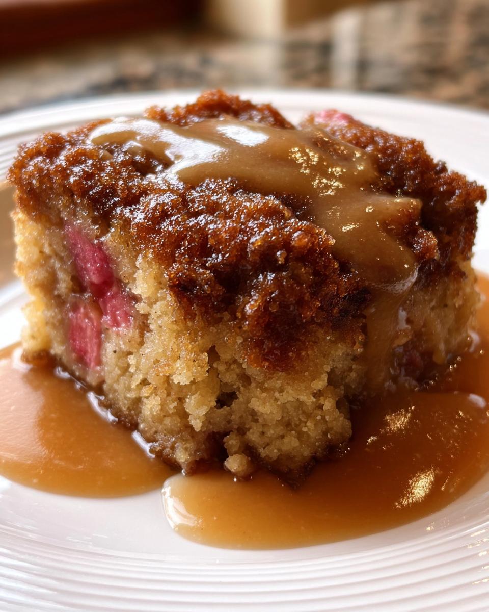 Sticky Rhubarb Pudding - Detail 2