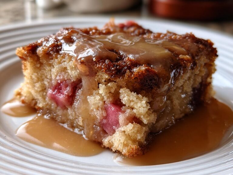 Sticky Rhubarb Pudding