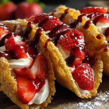 Strawberry Cheesecake Dessert Tacos