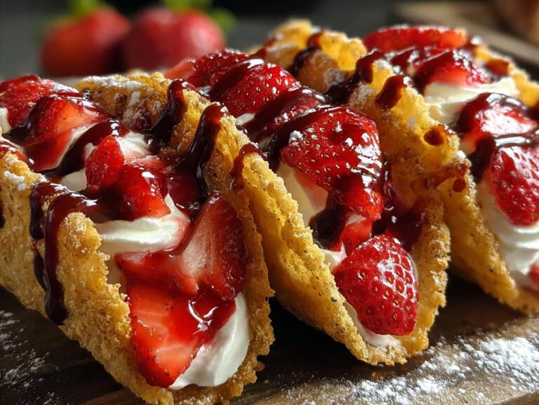 Strawberry Cheesecake Dessert Tacos