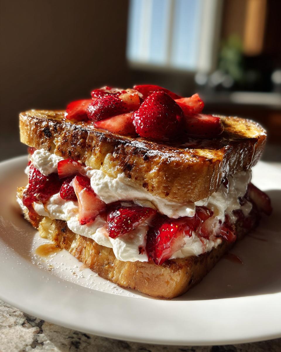 Strawberry Cheesecake Stuffed French Toast - Detail 1