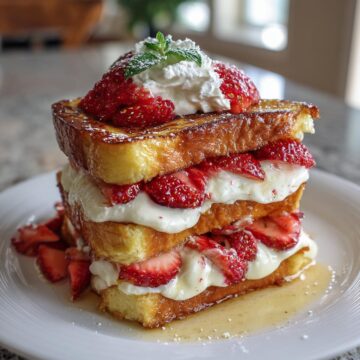 Strawberry Cheesecake Stuffed French Toast