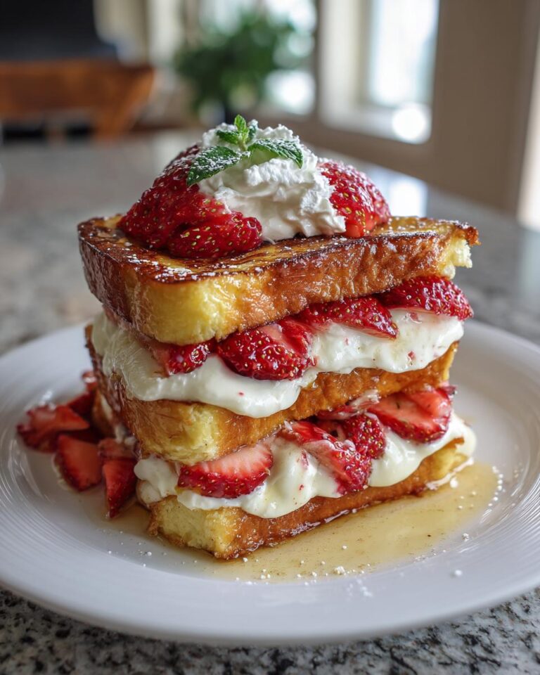 Strawberry Cheesecake Stuffed French Toast