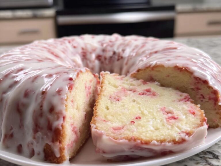 Strawberry Cream Cheese Pound Cake